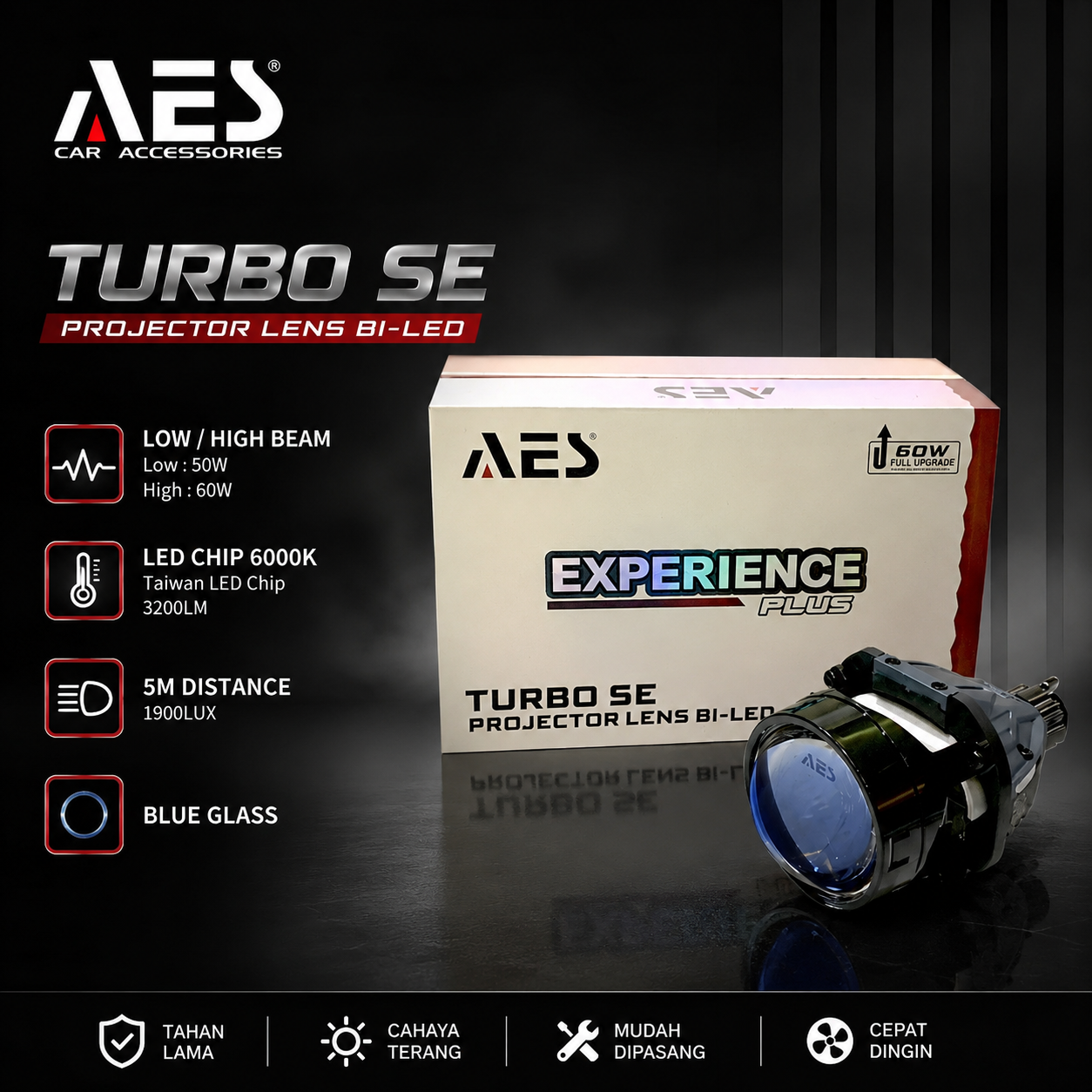 Paketan Bundling AES Experience V1 Plus 2.5 Inch Plus Devil Eye 15 LED Demon RGB App Bluetooth Nmax PCX Beat Deluxe Gen 1 Scoopy Prestige Scoopy Donat 2017